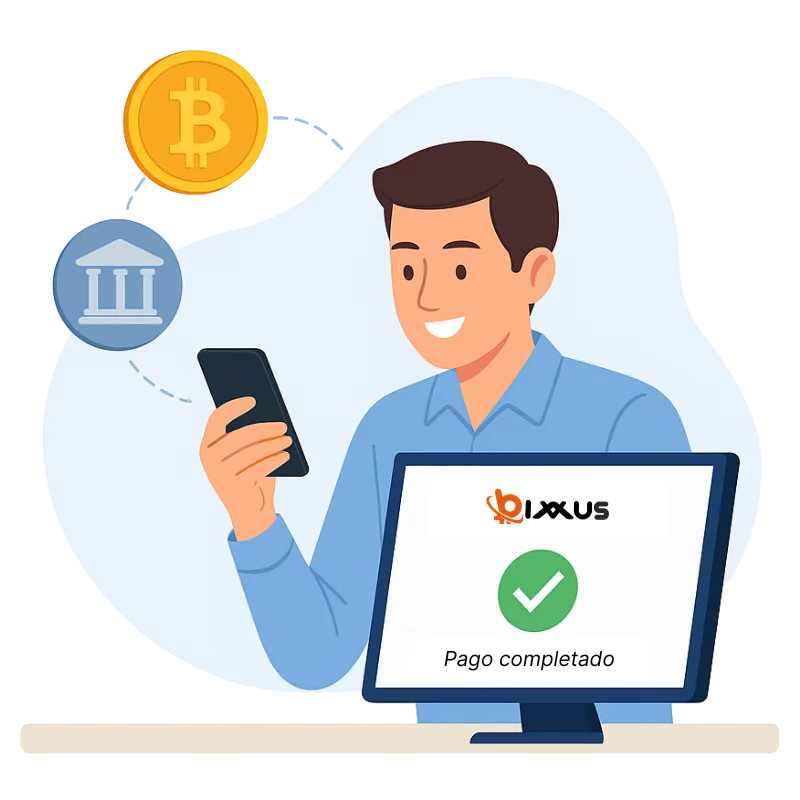 Pago de credito con bitcoin completado